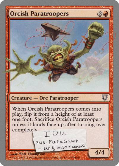 Orcish Paratroopers UNH-83 Unhinged Magic card