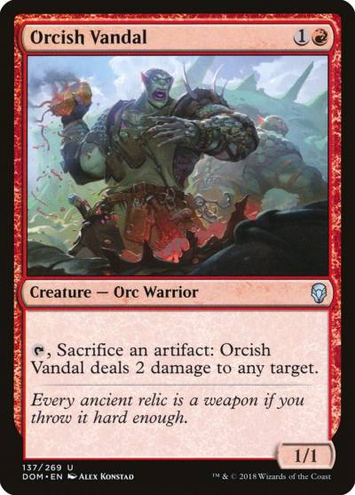 Orcish Vandal DOM-137 Dominaria Magic card