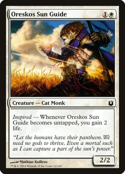 Oreskos Sun Guide 22 Born of the Gods Magic card
