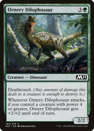 Ornery Dilophosaur M21-194 Core Set 2021 Magic card