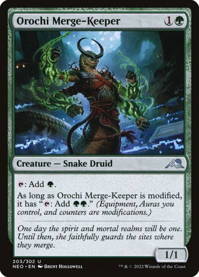 Orochi Merge-Keeper NEO-203 Kamigawa: Neon Dynasty Magic card