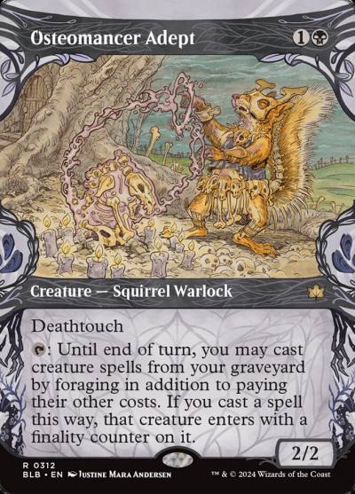 Osteomancer Adept BLB-312 Bloomburrow Magic card