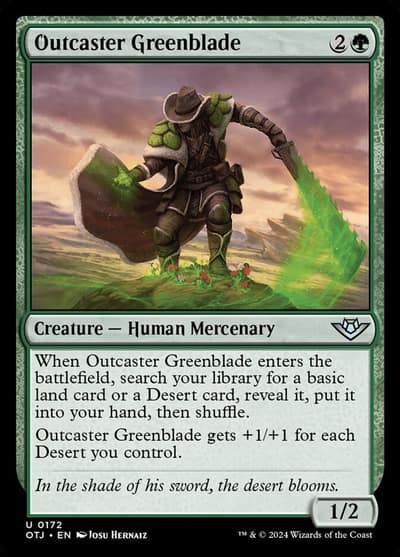 Outcaster Greenblade 172 Outlaws of Thunder Junction Magic card