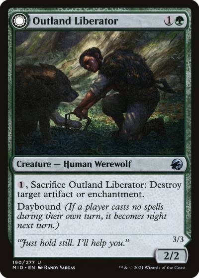 Outland Liberator // Frenzied Trapbreaker MID-190 Innistrad: Midnight Hunt Magic card