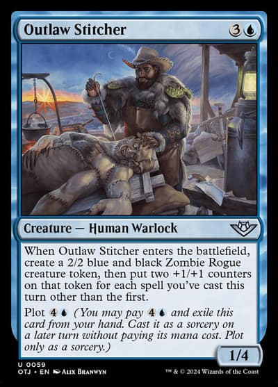 Outlaw Stitcher 59 Outlaws of Thunder Junction Magic card