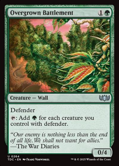 Overgrown Battlement TDC-264 Tarkir: Dragonstorm Commander Magic card
