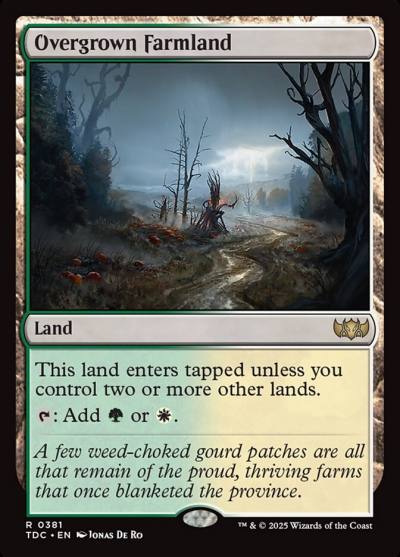 Overgrown Farmland TDC-381 Tarkir: Dragonstorm Commander Magic card