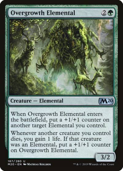 Overgrowth Elemental 187 Core Set 2020 Magic card