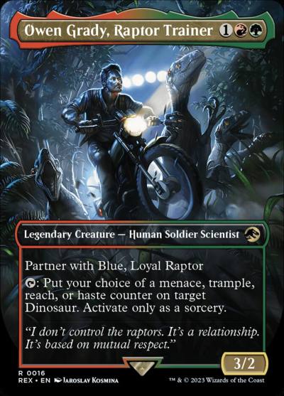 Owen Grady, Raptor Trainer REX-16 Jurassic World Collection Magic card