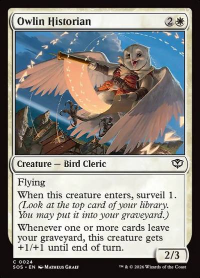 Owlin Historian SOS-24 Secrets of Strixhaven Magic card