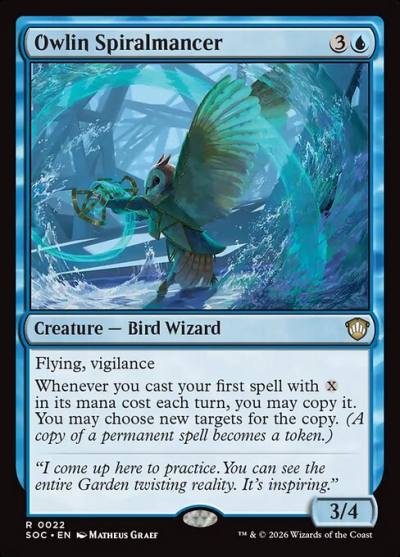 Owlin Spiralmancer SOC-22 Secrets of Strixhaven Commander Magic card
