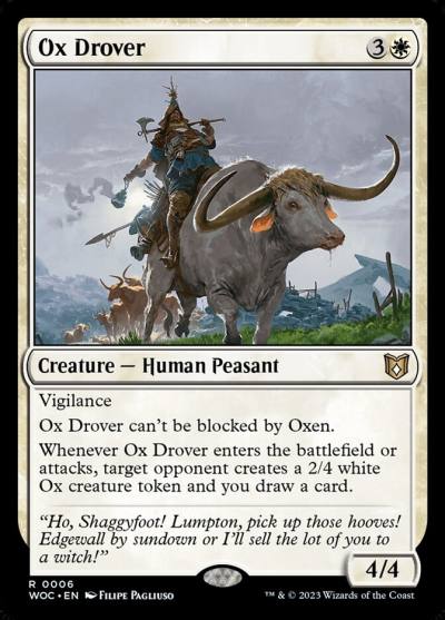 Ox Drover WOC-6 Wilds of Eldraine Commander Magic card