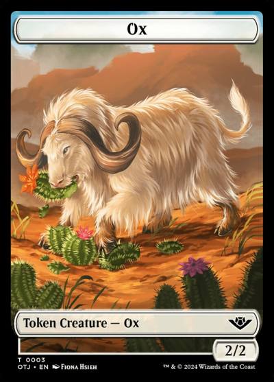Ox TOTJ-3 Outlaws of Thunder Junction Tokens Magic card
