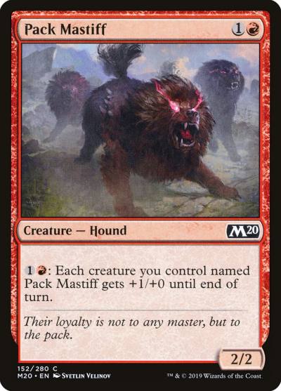 Pack Mastiff 152 Core Set 2020 Magic card