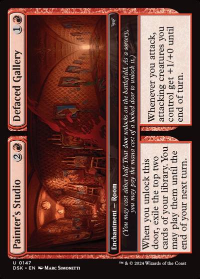 Painter's Studio // Defaced Gallery DSK-147 Duskmourn: House of Horror Magic card