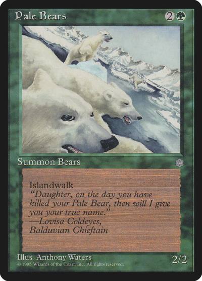 Pale Bears 256 Ice Age Magic card