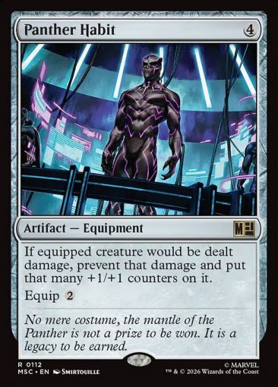 Panther Habit MSC-112 Marvel Super Heroes Commander Magic card