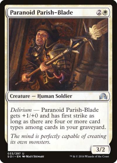 Paranoid Parish-Blade 33 Shadows over Innistrad Magic card