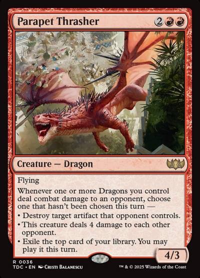 Parapet Thrasher TDC-36 Tarkir: Dragonstorm Commander Magic card