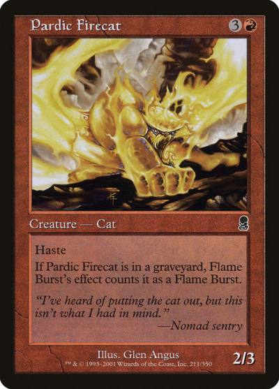 Pardic Firecat 211 Odyssey Magic card