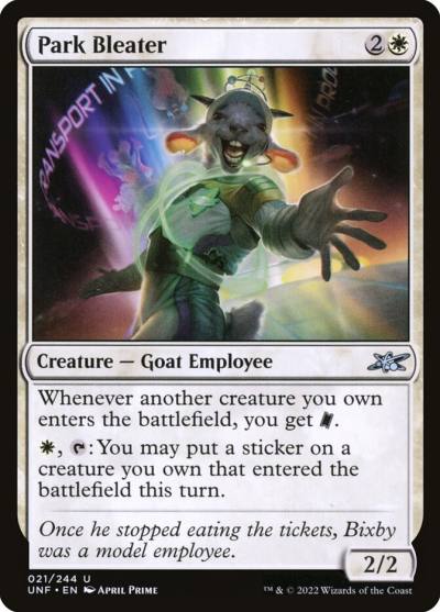 Park Bleater UNF-21 Unfinity Magic card