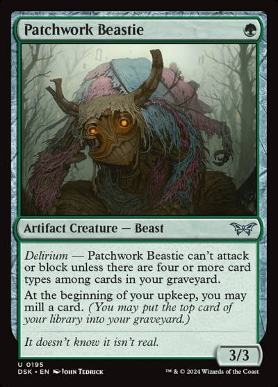 Patchwork Beastie DSK-195 Duskmourn: House of Horror Magic card