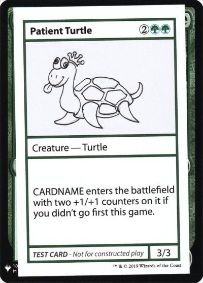 Patient Turtle CMB1-82 Mystery Booster Playtest Cards 2019 Magic card