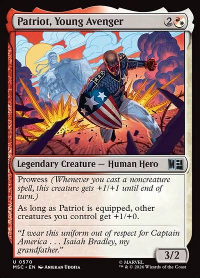 Patriot, Young Avenger MSC-570 Marvel Super Heroes Commander Magic card