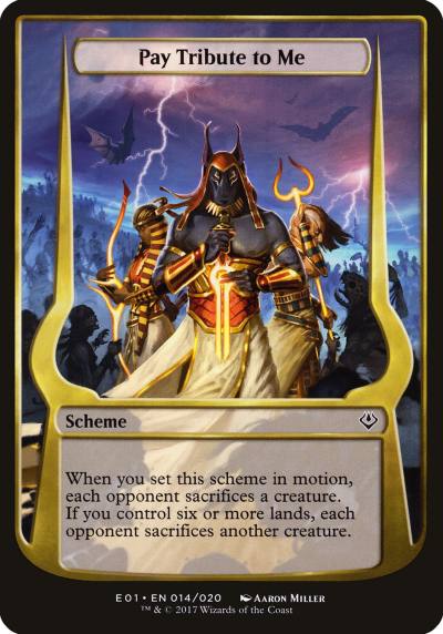 Pay Tribute to Me OE01-14STAR Archenemy: Nicol Bolas Schemes Magic card