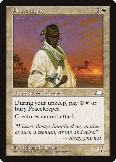 Peacekeeper WTH-22 Weatherlight Magic card