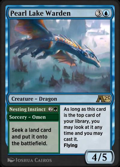 Pearl Lake Warden // Nesting Instinct YTDM-5 Alchemy: Tarkir Magic card
