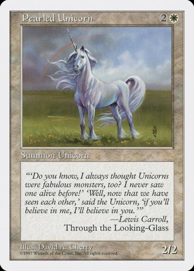 Pearled Unicorn 5ED-50 Fifth Edition Magic card