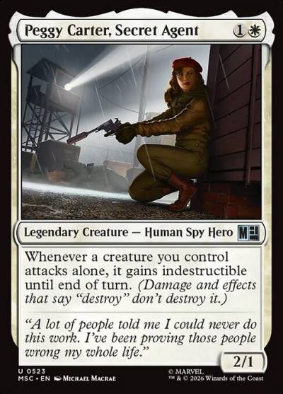 Peggy Carter, Secret Agent MSC-523 Marvel Super Heroes Commander Magic card
