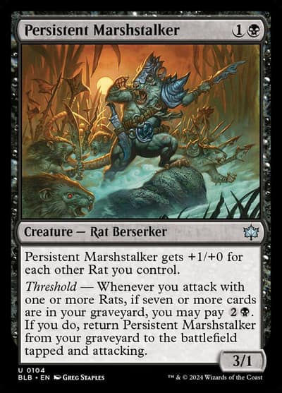 Persistent Marshstalker 104 Bloomburrow Magic card