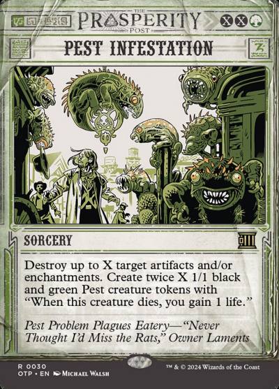 Pest Infestation OTP-30 Breaking News Magic card