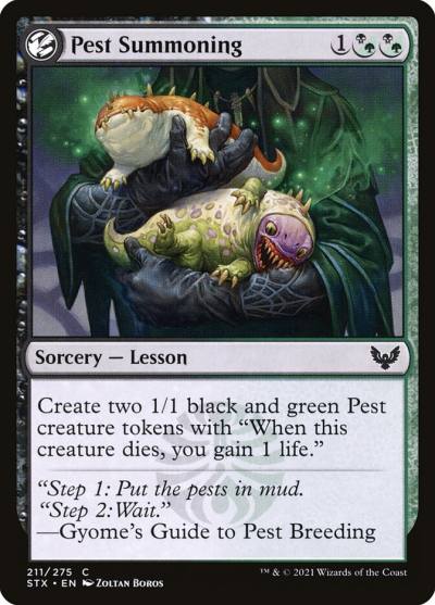 Pest Summoning STX-211 Strixhaven: School of Mages Magic card