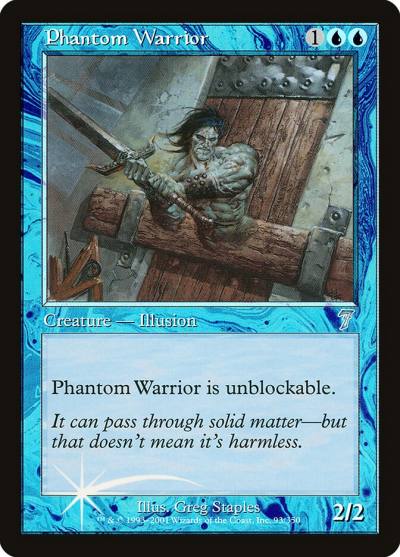 Phantom Warrior 7ED-93STAR Seventh Edition Magic card