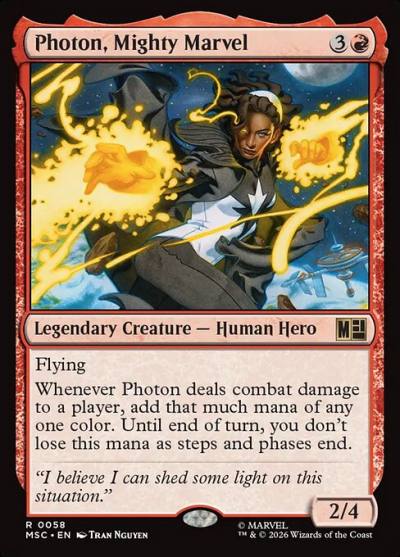 Photon, Mighty Marvel MSC-58 Marvel Super Heroes Commander Magic card