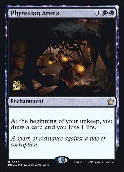 Phyrexian Arena PFDN-180S Foundations Promos Magic card