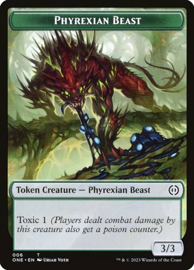 Phyrexian Beast TONE-6 Phyrexia: All Will Be One Tokens Magic card