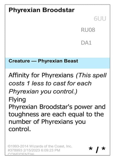 Phyrexian Broodstar RU08 Unknown Event Magic card