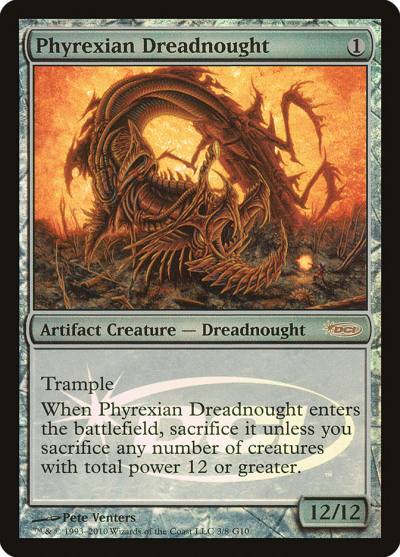 Phyrexian Dreadnought G10-3 Judge Gift Cards 2010 Magic card