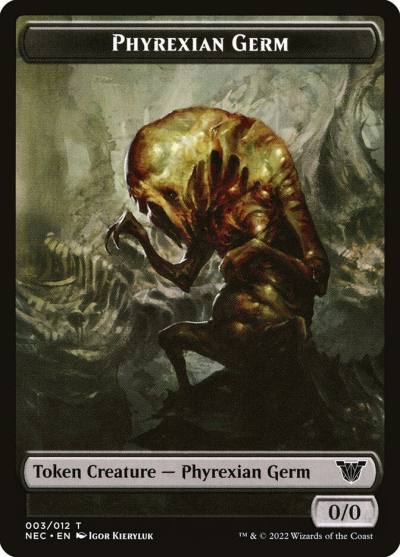 Phyrexian Germ TNEC-3 Neon Dynasty Commander Tokens Magic card