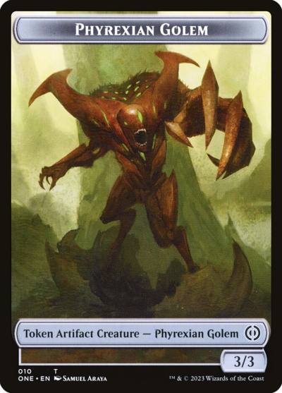 Phyrexian Golem TONE-10 Phyrexia: All Will Be One Tokens Magic card