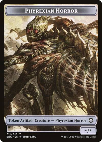 Phyrexian Horror TBRC-11 The Brothers' War Commander Tokens Magic card