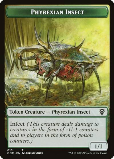 Phyrexian Insect TONC-15 Phyrexia: All Will Be One Commander Tokens Magic card