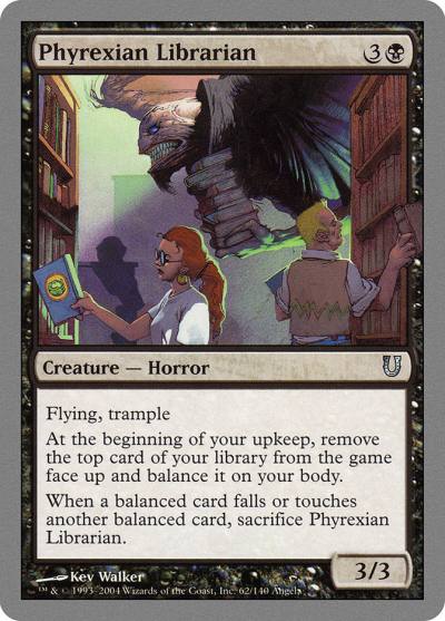 Phyrexian Librarian 62 Unhinged Magic card