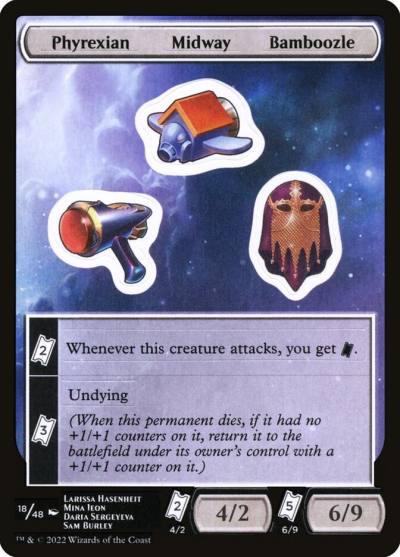 Phyrexian Midway Bamboozle SUNF-18 Unfinity Sticker Sheets Magic card