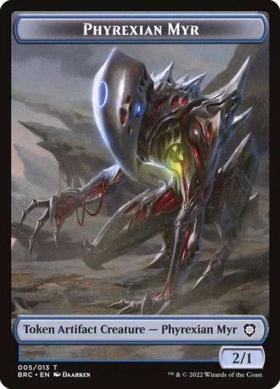 Phyrexian Myr TBRC-5 The Brothers' War Commander Tokens Magic card