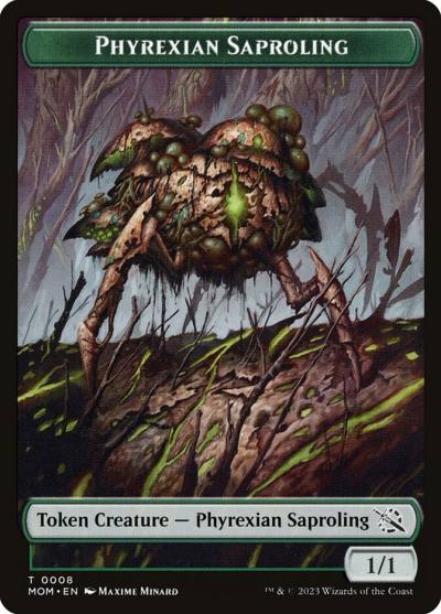 Phyrexian Saproling TMOM-8 March of the Machine Tokens Magic card